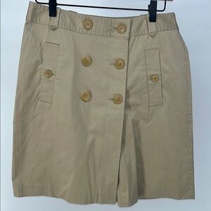 "NWT" Banana Republic Stretch Women's Khaki Midi Length Skirt- Size 6 Petite‎